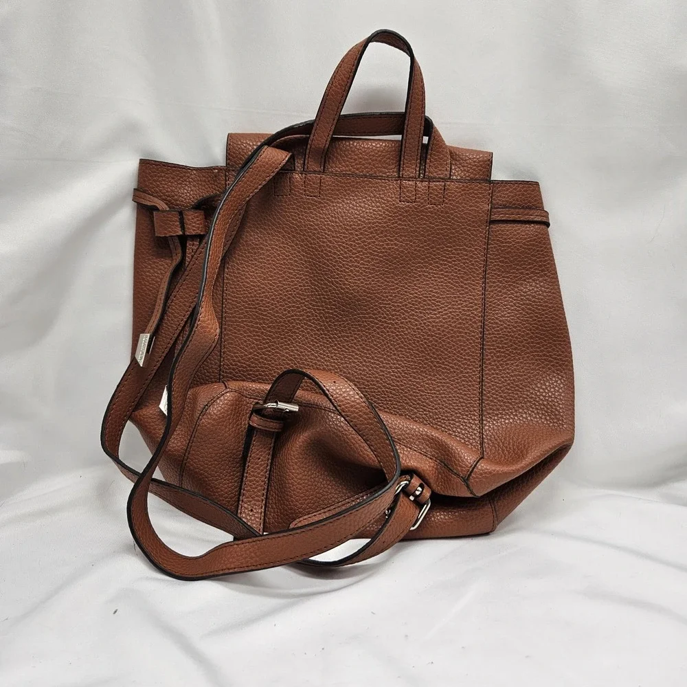 Steve Madden Women's Brown Faux‎ Leather Backpack Purse Bag